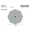 Madison Hageparasoll Paros II Luxe 300 cm gr&aring;brun