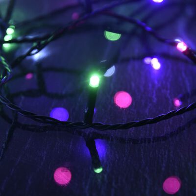vidaXL LED-strenglys med 1000 lysdioder pastell flerfarget 100 m PVC