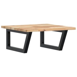 vidaXL Servanthylle veggmontert stål og heltre akasie