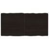 vidaXL Bordplate m&oslash;rkebrun 120x60x(2-6)cm behandlet heltre naturlig