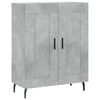vidaXL Highboard betonggr&aring; 69,5x34x180 cm konstruert tre
