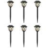 vidaXL Utend&oslash;rs sollys med bakkefeste 6 pcs Varmhvit 42 cm PP