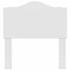 vidaXL Hodegavl med hodegjerde Hvit 75 cm Konstruert tre