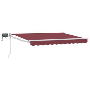 vidaXL Manuell utvidbar markise med LED-lamper 2,5 x 2 m