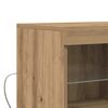 vidaXL LED sideboard Brun 81 x 37 x 66,5 cm Konstruert tre