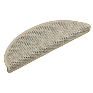 vidaXL Selvklebende trappematter sisal 15 stk 56x17x3 cm lysegr&oslash;nn