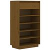 vidaXL Skoskap honningbrun 60x34x105 cm heltre furu