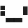 vidaXL TV-benksett Veggmontert 5 pcs Svart Eik Konstruert tre