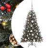 vidaXL Kunstig juletre med 150 LED gr&oslash;nn 120 cm PVC og plast og st&aring;l
