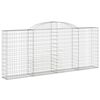 vidaXL Gabionkurver buede 4 stk 300x30x120/140 cm galvanisert jern