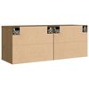 vidaXL Veggskap 2 stk honningbrun 45x30x35 cm heltre furu
