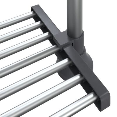 vidaXL Kjøkkenhylle 50x25x(50-70) cm aluminium