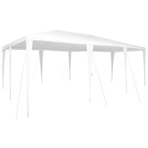 vidaXL Partytelt Hvit 600 x 400 x 266 cm Polyetylen og St&aring;l