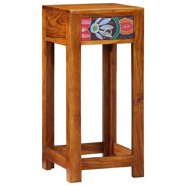 vidaXL Telefonbord med skuff Brun 35 x 35 x 75 cm Massivt akasietre