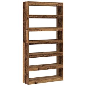 vidaXL Bokskap 6 niv&aring;er 100 x 30 x 198 cm Konstruert tre Avfallstre