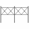 vidaXL Utskiftbar sengegavl i metall svart 160 cm