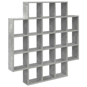 vidaXL Vegghylle Betonggr&aring; 100 x 13 x 100 cm Konstruert tre