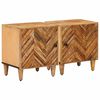 vidaXL Nattbord 2 pcs Brun 40 x 33,5 x 46 cm Massiv mango tre