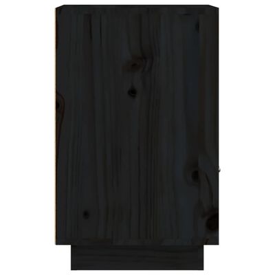 vidaXL Nattbord svart 40x34x55 heltre furu