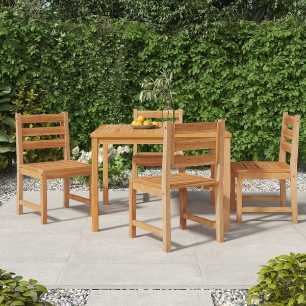 vidaXL Hagestoler 4 stk heltre teak