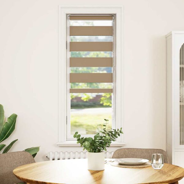 vidaXL Sebragardin sandbrun 50x150 cm stoff bredde 45,9 cm polyester