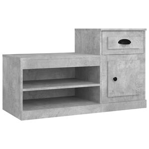 vidaXL Skoskap betonggr&aring; 100x42x60 cm konstruert tre