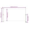 vidaXL Uttrekkbar sidemarkise 140 x 300 cm brun