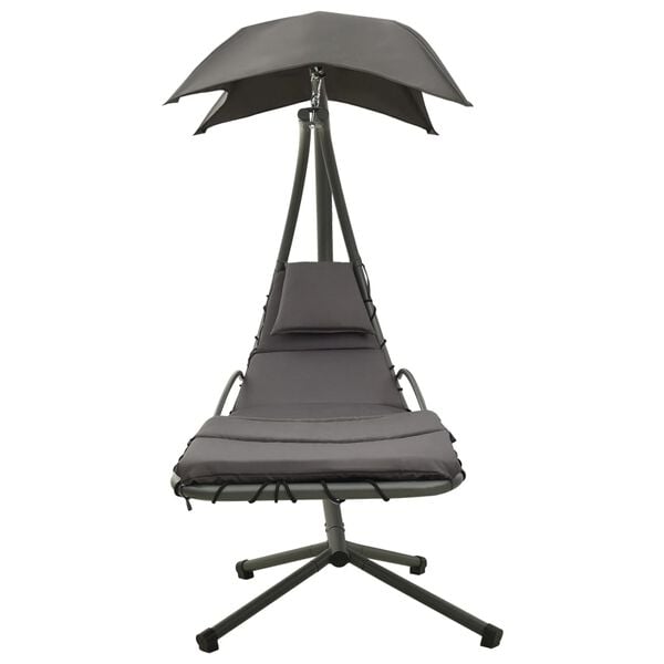 vidaXL Utend&oslash;rs hengestol gr&aring; 190x90x200 cm stoff