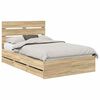 vidaXL Sengestamme med skuff Sonoma eik 120 x 190 cm Ingeni&oslash;rtre