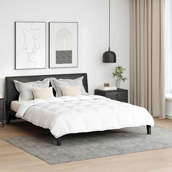 vidaXL Dyne Sett med pute 3 pcs Hvit Dun Fjær