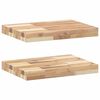 vidaXL Flytende hyller 2 stk 60x30x4 cm ubehandlet heltre akasie