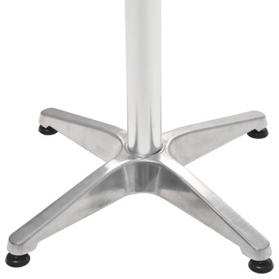 vidaXL Hagebord sølv 60x70 cm aluminium