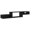 vidaXL Vegghengt TV-skap Veggmontert Svart eik 150 x 28 x 26 cm