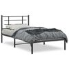 vidaXL Sengeramme i metall med hodegavl svart 107x203 cm