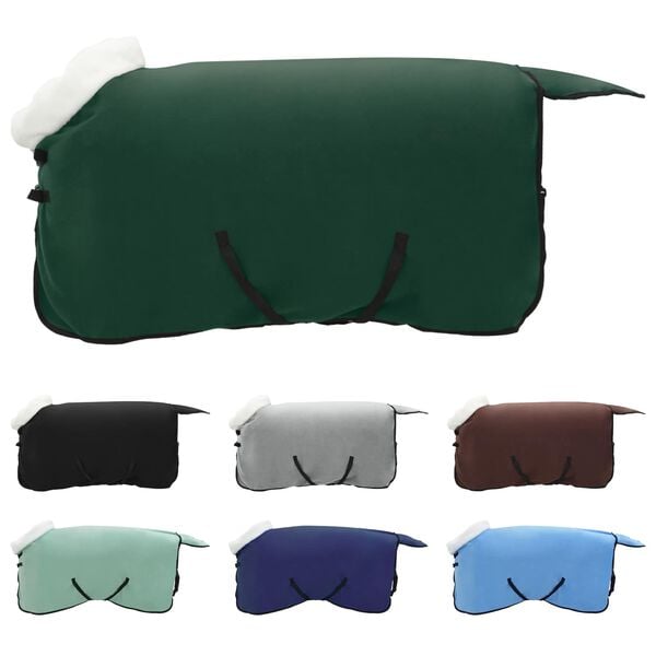 vidaXL Hestepledd Kraftig m&oslash;rk gr&oslash;nn 75 cm Polar fleece