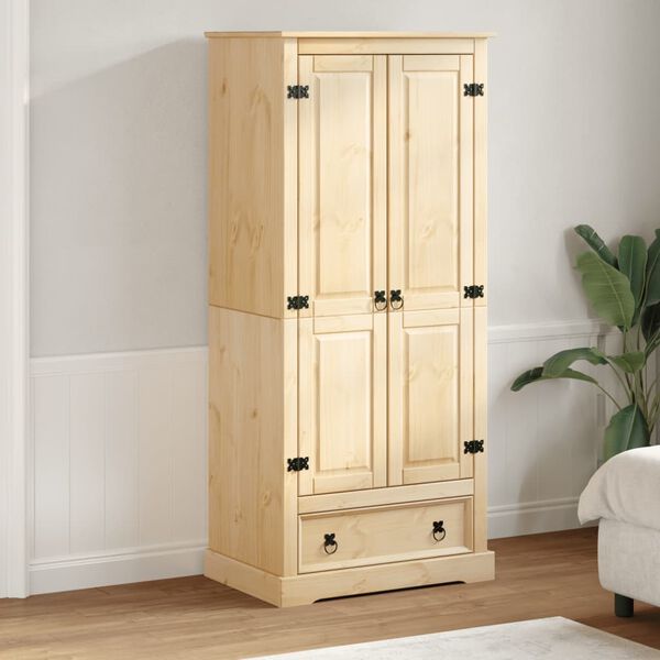 vidaXL Garderobe Corona 76x50x170 cm heltre furu