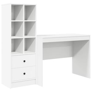vidaXL Skrivebord Hvit 145.5 x 50 x 127 cm 2 stk.