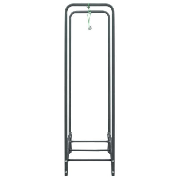 vidaXL Vedstativ antrasitt 120x35x120 cm st&aring;l
