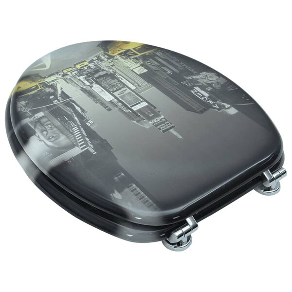 Toalettsete med MDF Lokk New York Design