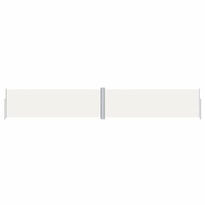 vidaXL Uttrekkbar sidemarkise 160x1000 cm kremhvit