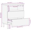 vidaXL Nattbord brun 50x33x60 cm heltre mango