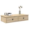 vidaXL Vegghylle med skuffer sonoma eik 80x34x17 cm konstruert tre
