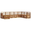 vidaXL Sofasett 8 pcs Naturlig Solid akasietre