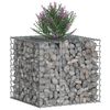 vidaXL Gabion hevet seng s&oslash;lv 60 x 60 x 55 cm Galvanisert St&aring;l