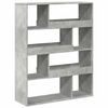 vidaXL Bokhylle betonggr&aring; 100x33x125,5 cm konstruert tre