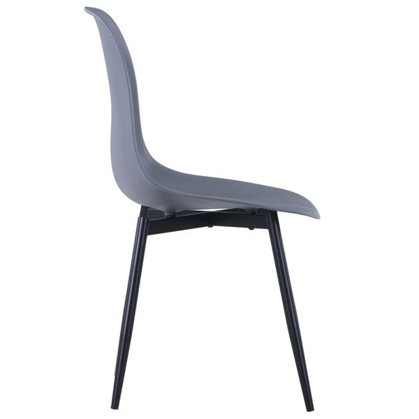 vidaXL Spisestoler 2 stk grå PP