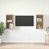 vidaXL TV-benksett 2 pcs Artisan Eik 37 x 37 x 72 cm Konstruert tre