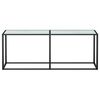 vidaXL Konsollbord hvit marmor 200x35x75,5 cm herdet glass
