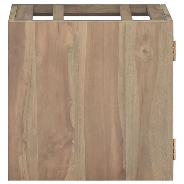vidaXL Veggmontert baderomsskap 46x25,5x40 cm heltre teak