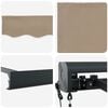 vidaXL Markise Beige 350 x 250 cm Polyester og aluminium